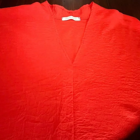 Elegant Orange Women's Blouse - Picture 3 of 7